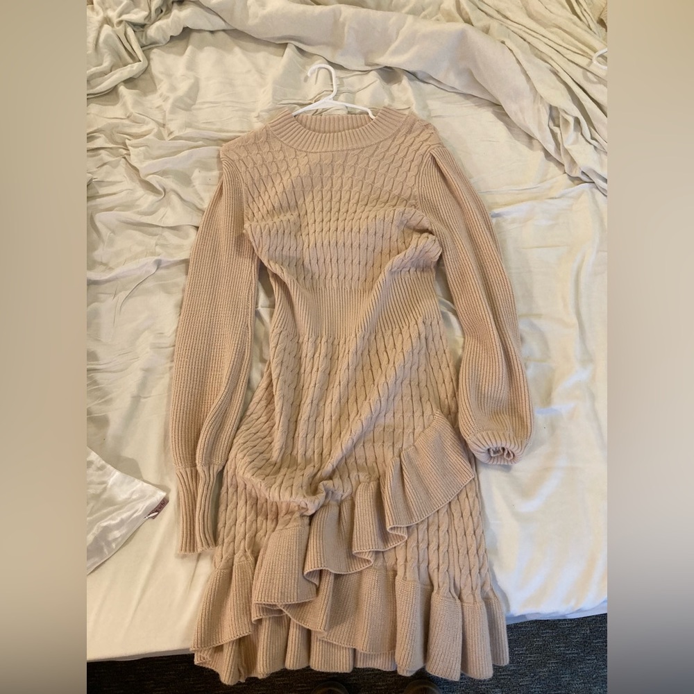 Anthropologie cream sweater dress- never worn